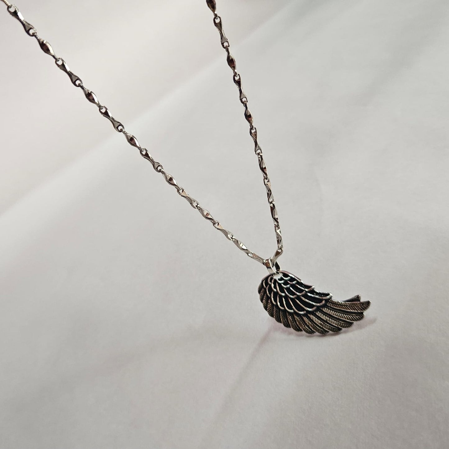 Guardian Angel: Sterling Silver Wing Necklace for Men