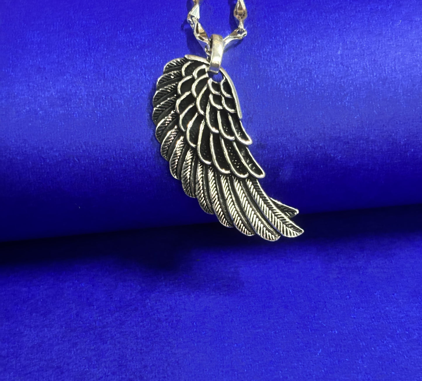 Guardian Angel: Sterling Silver Wing Necklace for Men
