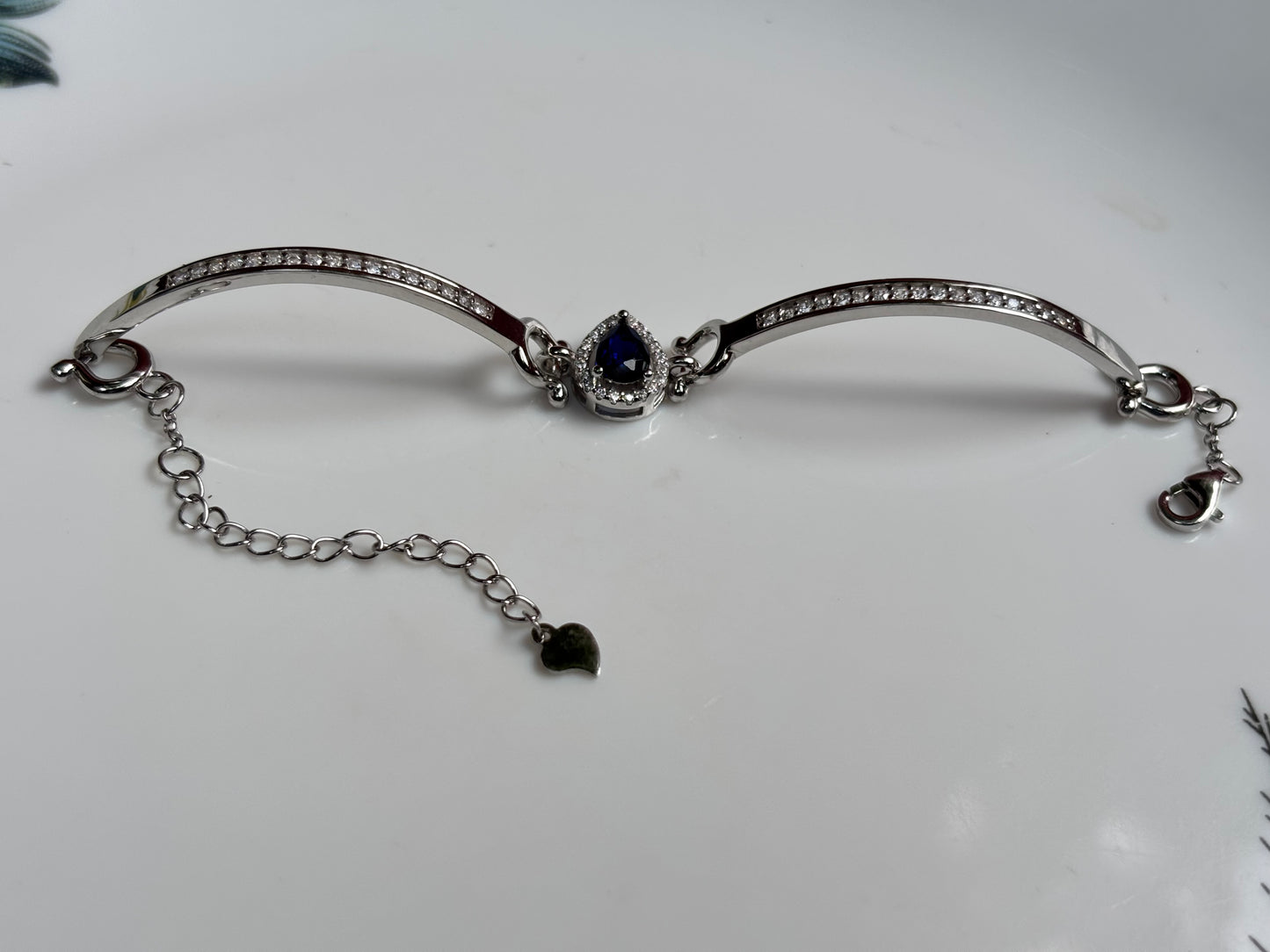 Ocean Blues: 925 Silver & Blue Stone Bracelet