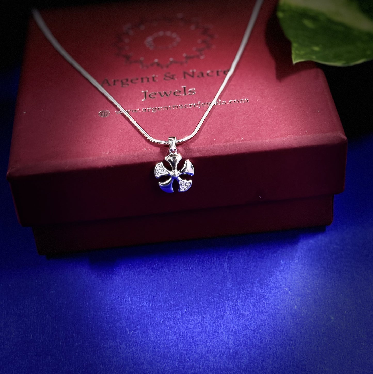 Timeless Blossom: Silver Flower Charm with Chain for Women