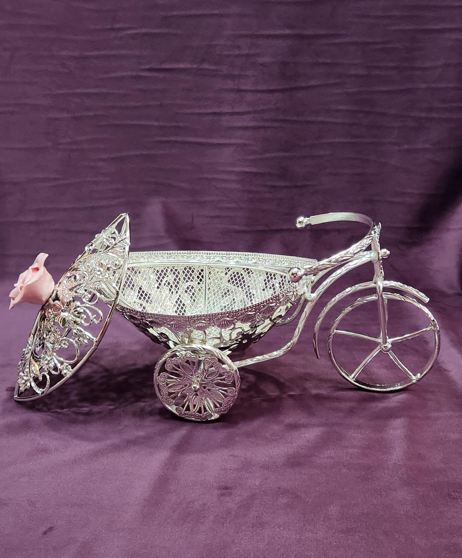 Silver Plated Home decor Cycle
