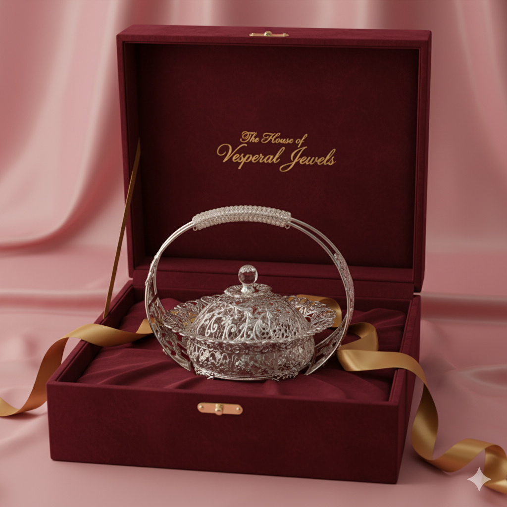 Silver Plated Basket with Handle