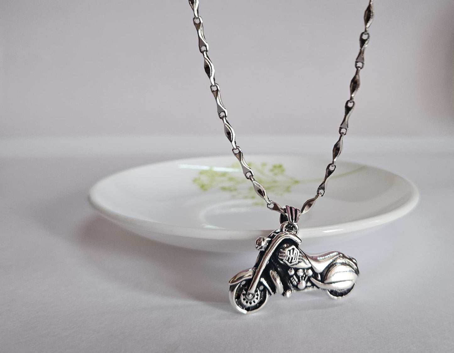 The Biker's Charm: 925 Silver Pendant for Men