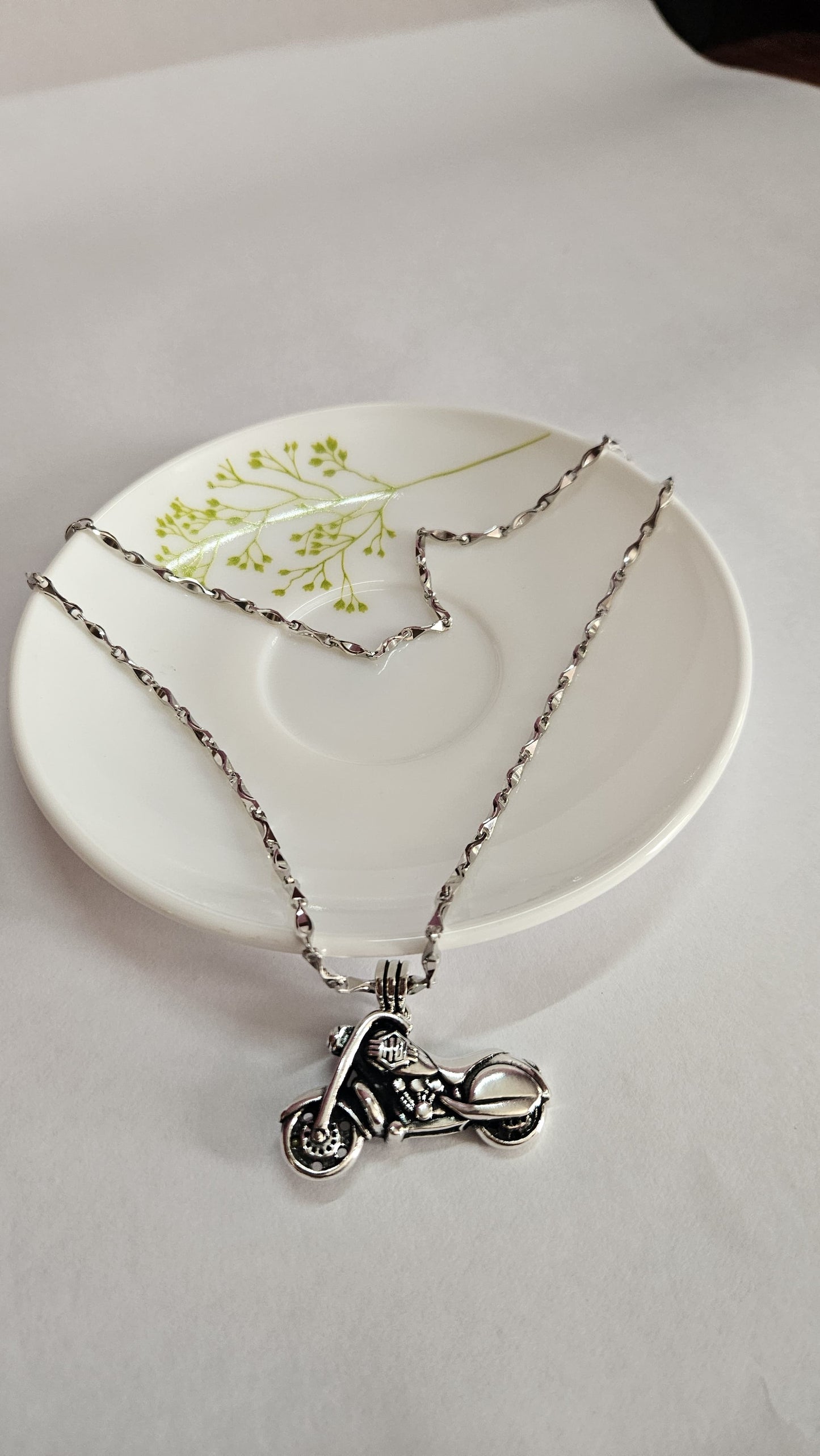 The Biker's Charm: 925 Silver Pendant for Men