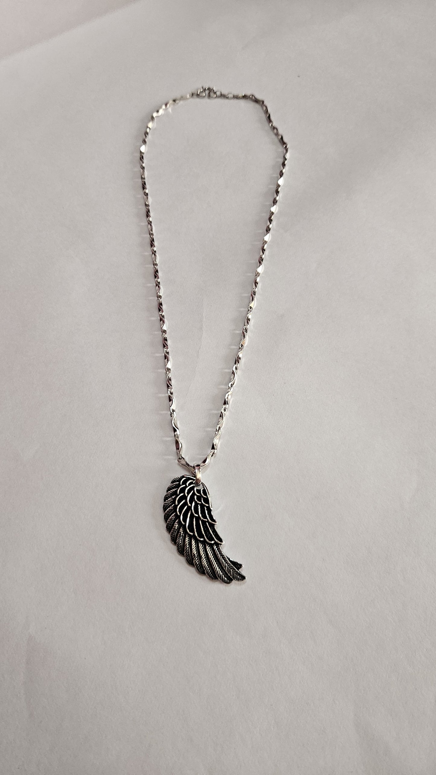 Guardian Angel: Sterling Silver Wing Necklace for Men