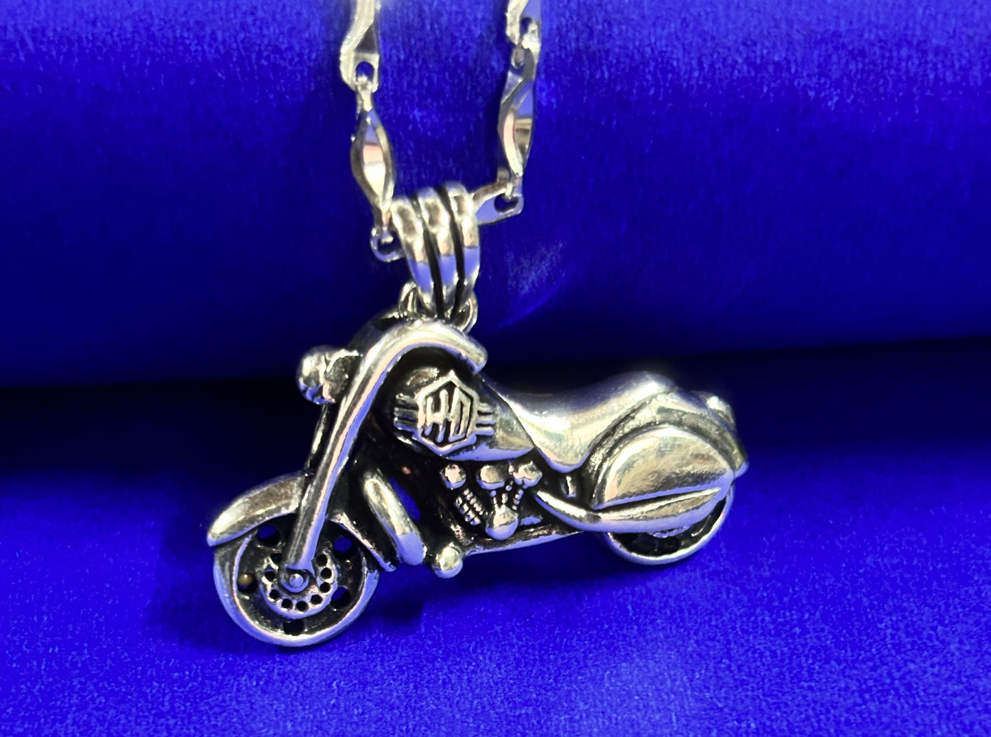 The Biker's Charm: 925 Silver Pendant for Men