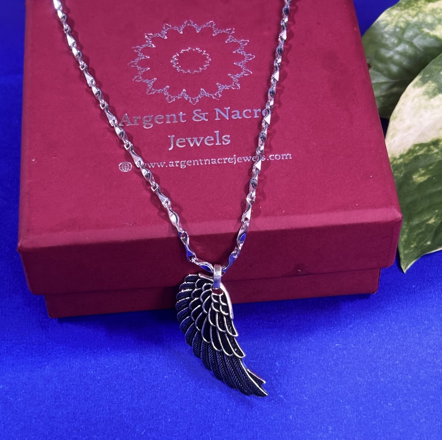 Guardian Angel: Sterling Silver Wing Necklace for Men