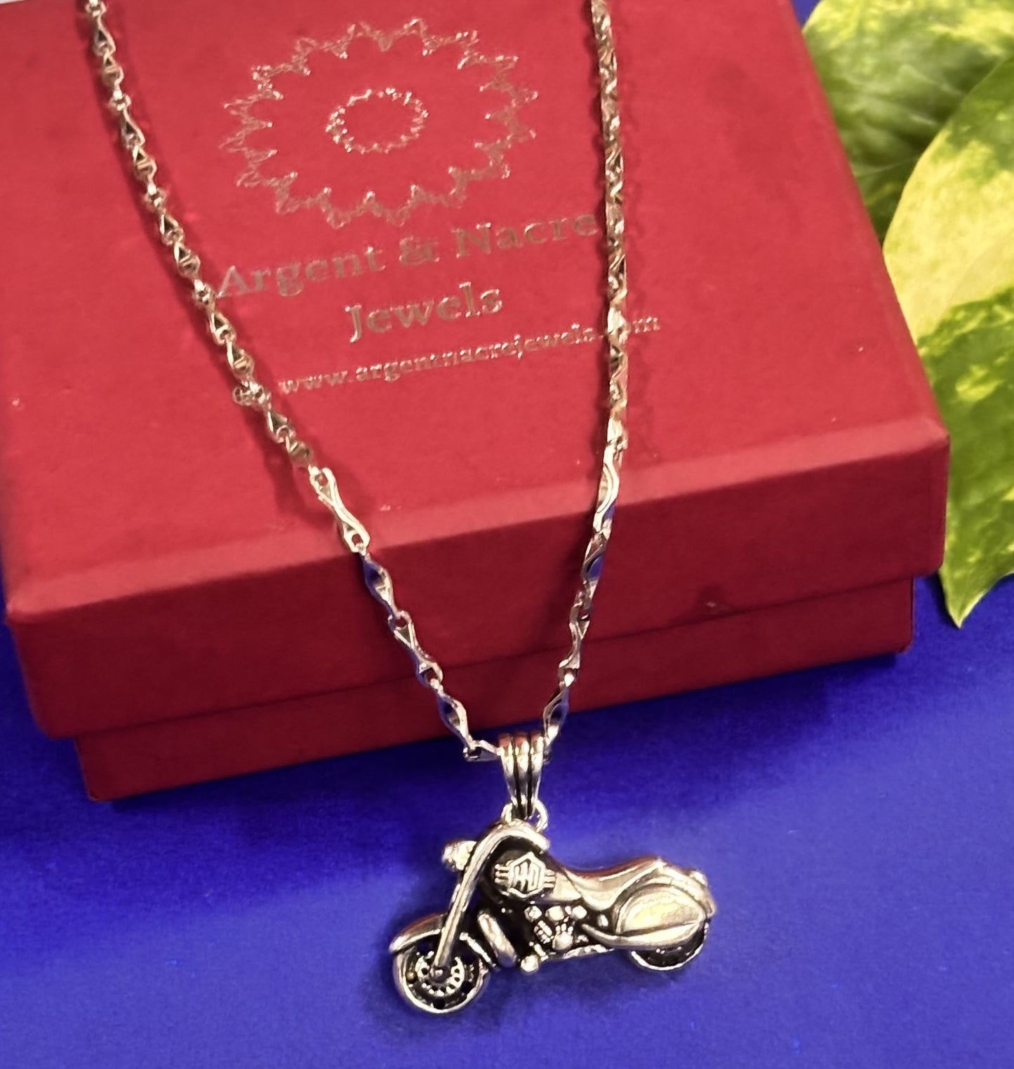The Biker's Charm: 925 Silver Pendant for Men