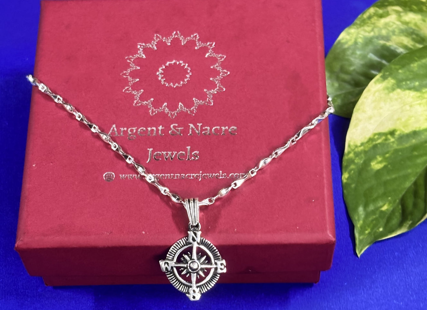 The Explorer's Charm: Men's Silver Compass
