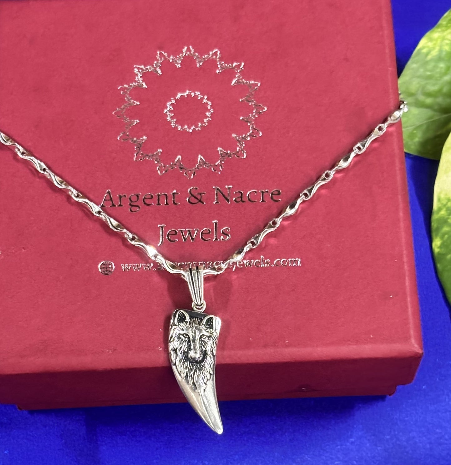 Alpha & Blade: Men's Sterling Silver Wolf Sword Charm with Chain