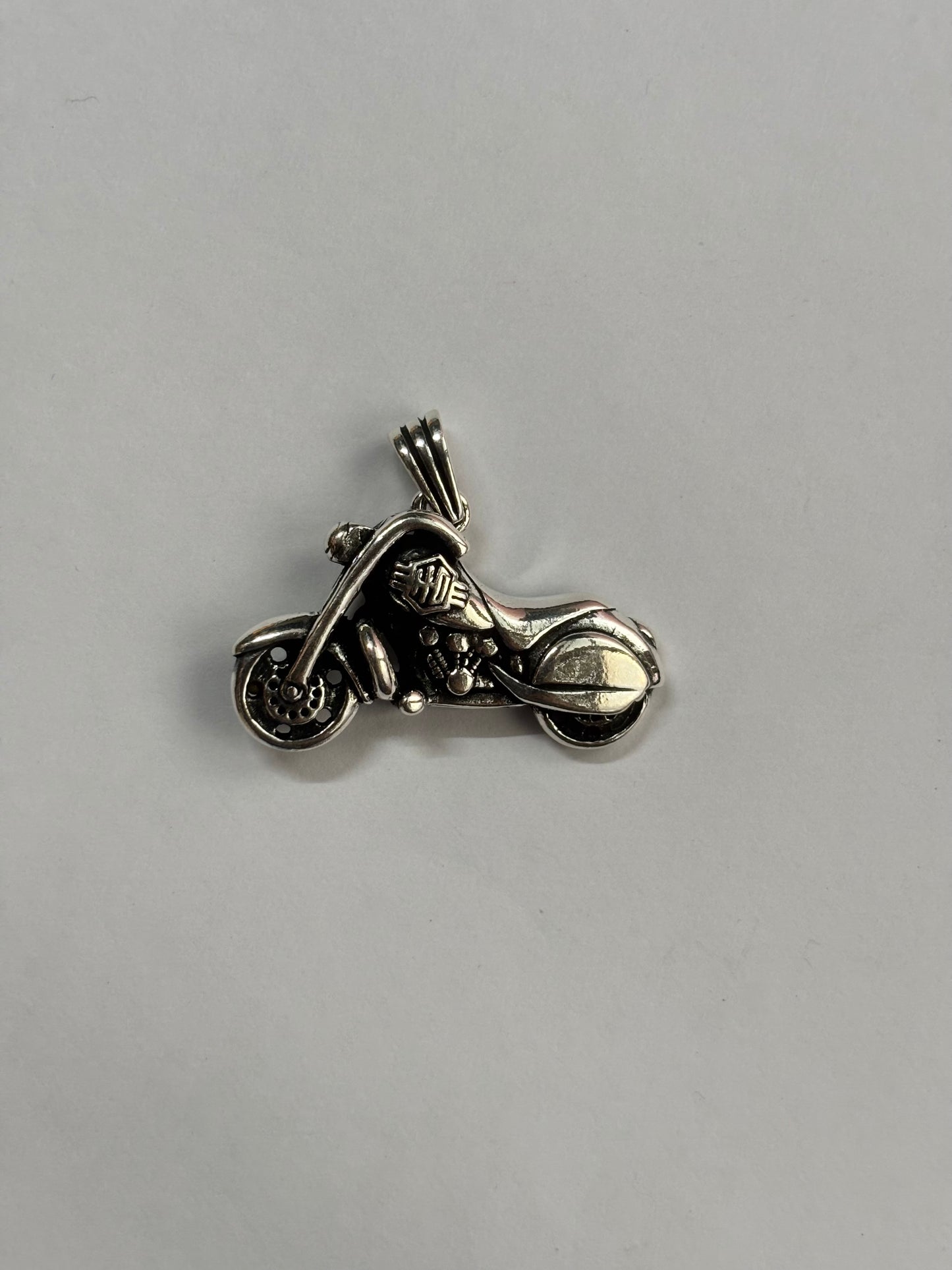 The Biker's Charm: 925 Silver Pendant for Men