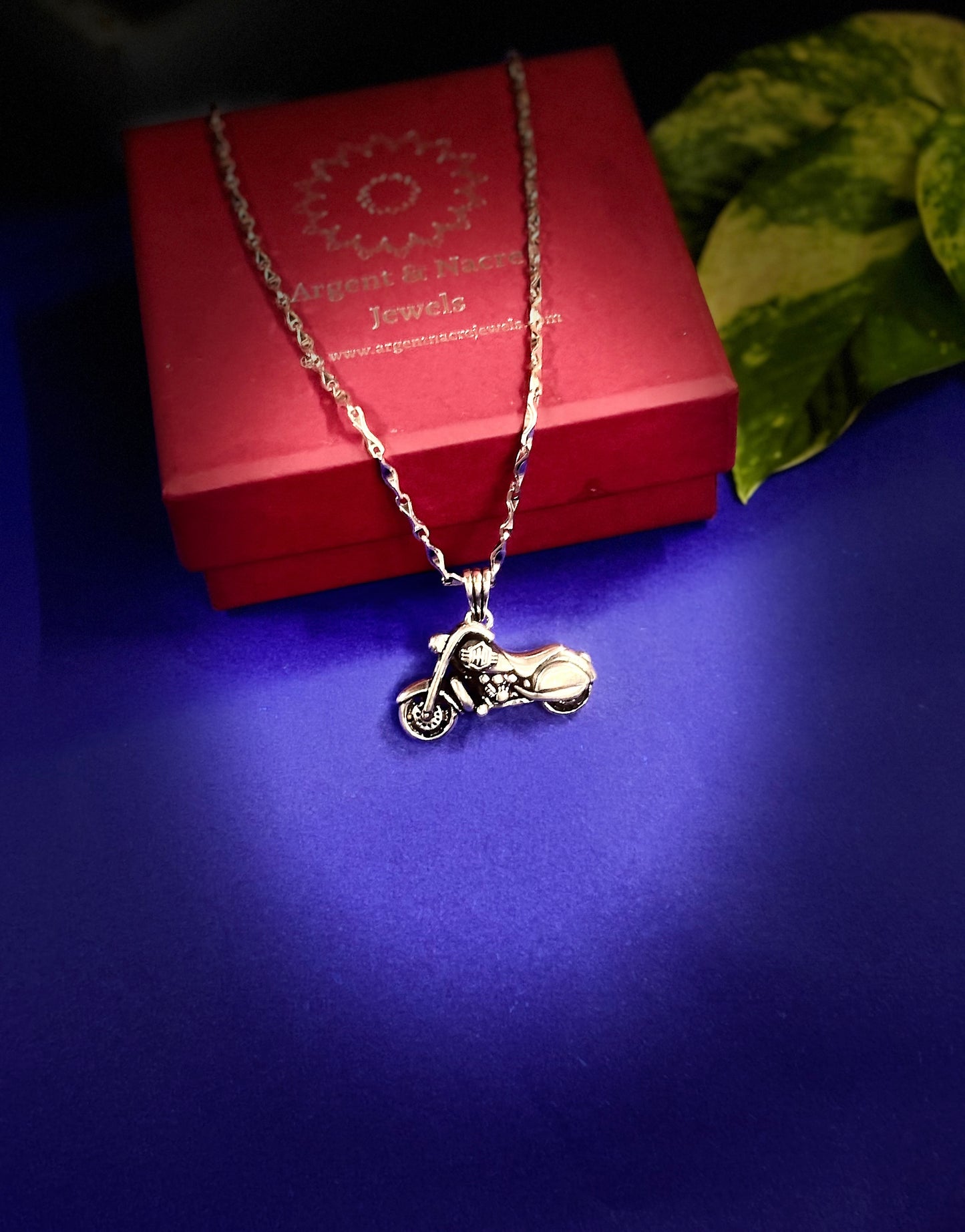 The Biker's Charm: 925 Silver Pendant for Men