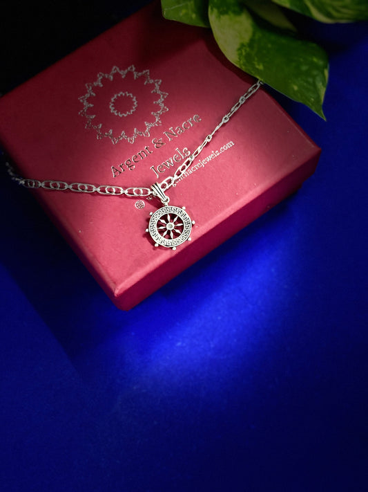 Navigate Your Path: Silver Circle Of Life Pendent for Him