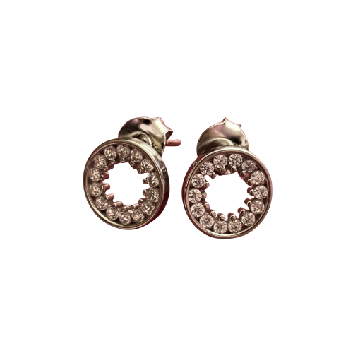 Classic Glamour: Sterling Silver Circular Studs