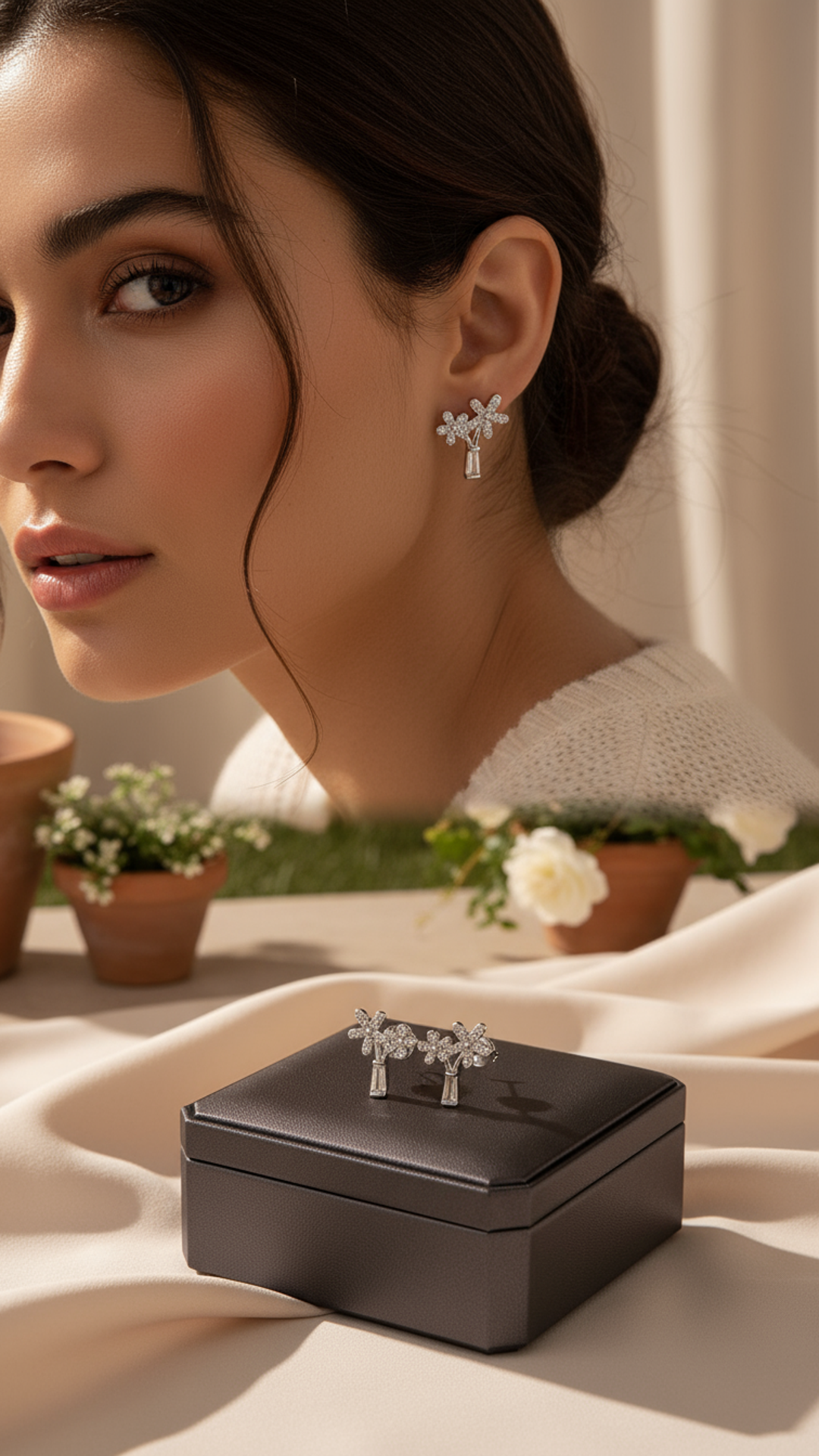 925 Silver - Flower Earring