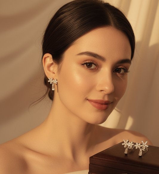925 Silver - Flower Earring